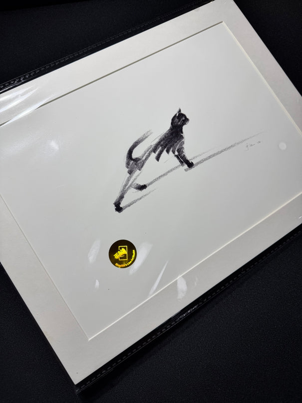 Art Print – "The Black Cat — Stretching" (2510P001)