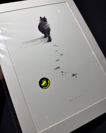 Art Print – "The Black Cat — Snowy Kitten" (2510P006)