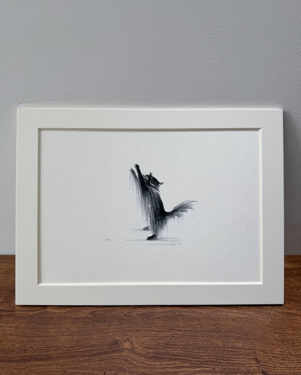 Art Print - "The Black Cat - Reaching Up" (2607P005)