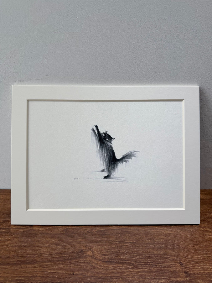 Art Print - "The Black Cat - Reaching Up" (2607P005)