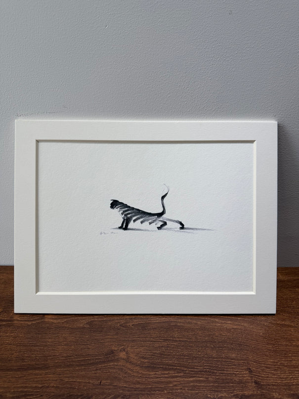 Art Print - "The Black Cat - Stretching 4" (2607P003)
