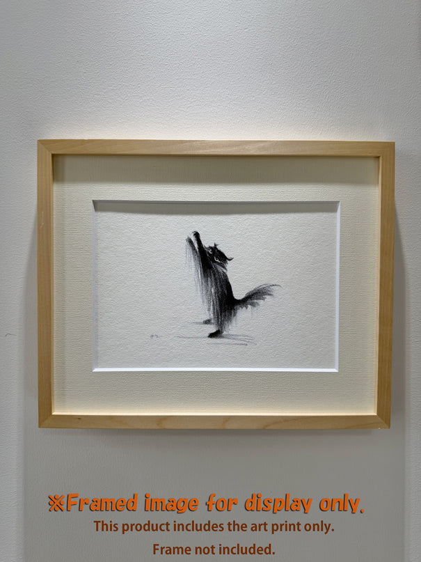 Art Print - "The Black Cat - Reaching Up" (2607P005)