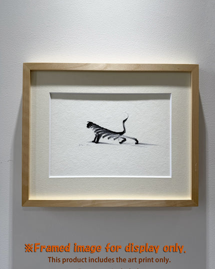 Art Print - "The Black Cat - Stretching 4" (2607P003)
