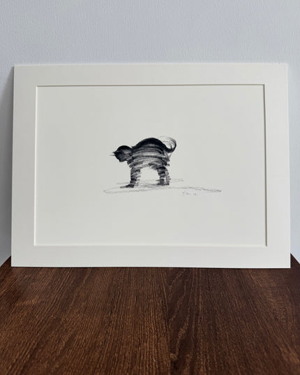 Art Print – "The Black Cat — Curiosity" (xmasP009)