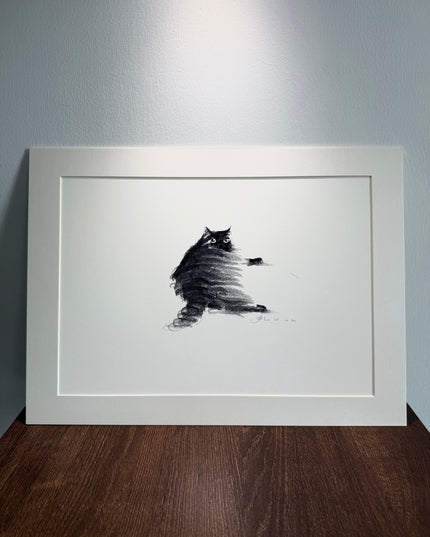 Art Print – "The Black Cat — The Black Puff" (RP-005)