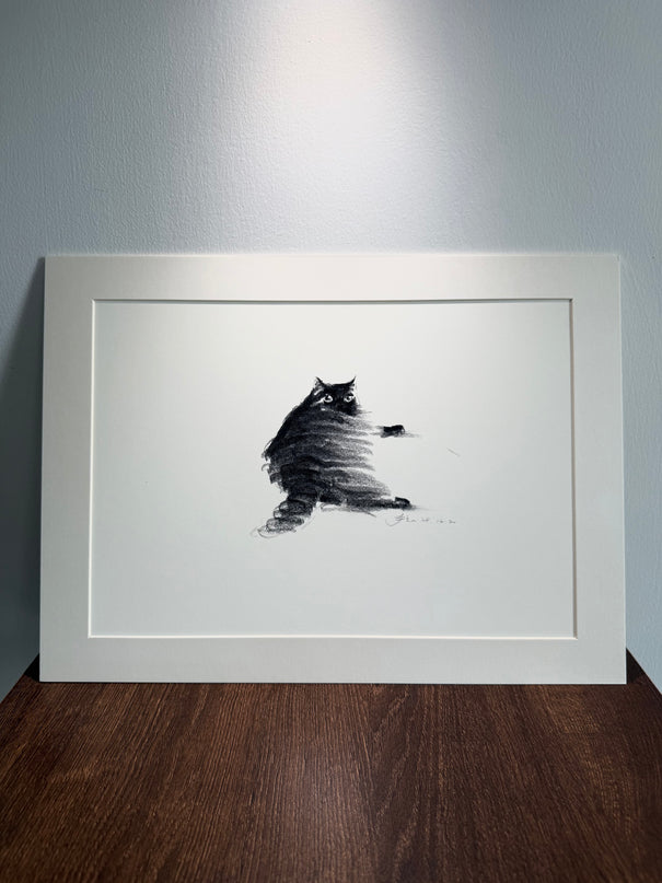 Art Print – "The Black Cat — The Black Puff" (RP-005)