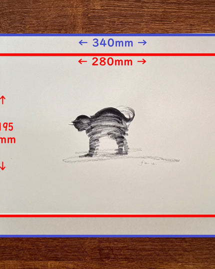 Art Print – "The Black Cat — Curiosity" (xmasP009)