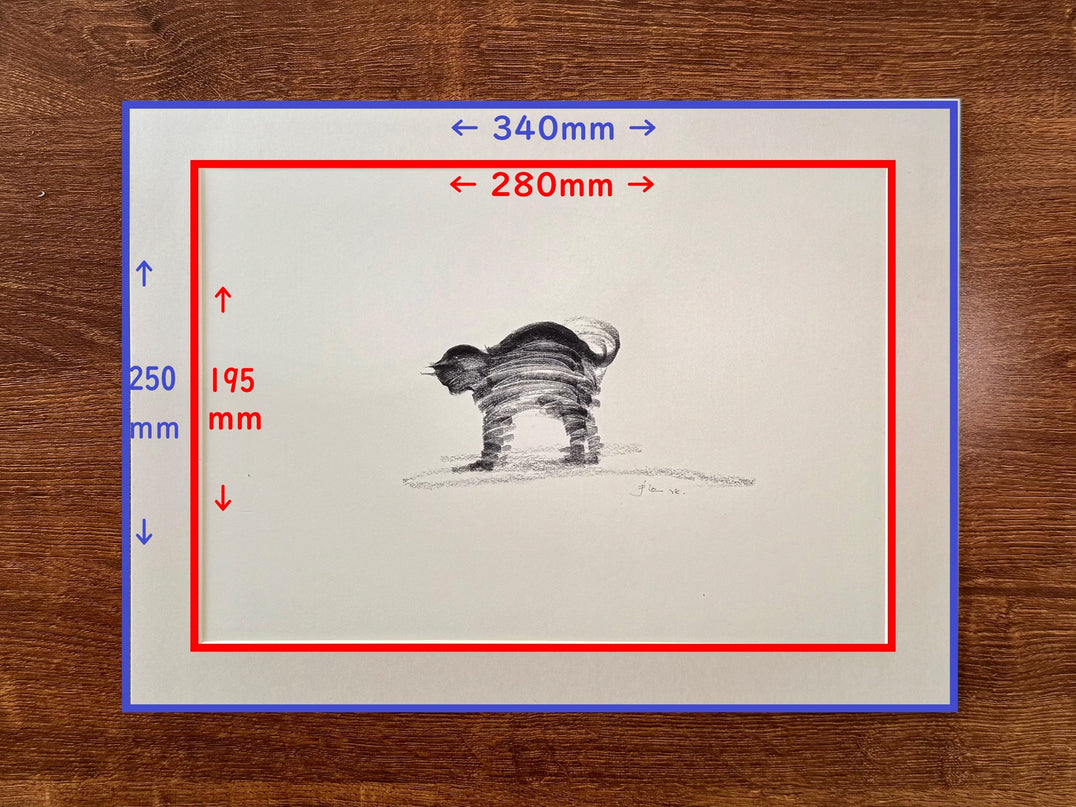 Art Print – "The Black Cat — Curiosity" (xmasP009)