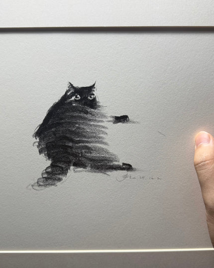 Art Print – "The Black Cat — The Black Puff" (RP-005)