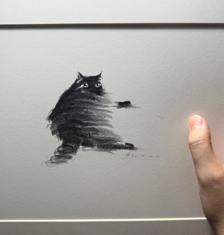 Art Print – "The Black Cat — The Black Puff" (RP-005)