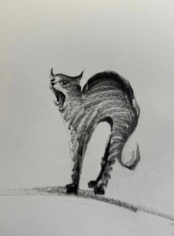 No. M002  "The Black Cat — Yawning" (Masterpiece)