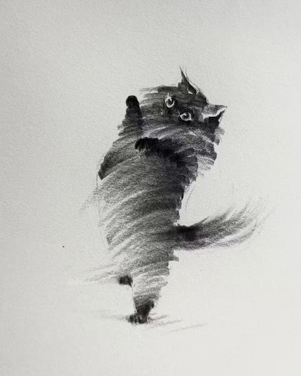 No. M017  "Black Cat Series, Standing" (Masterpiece)