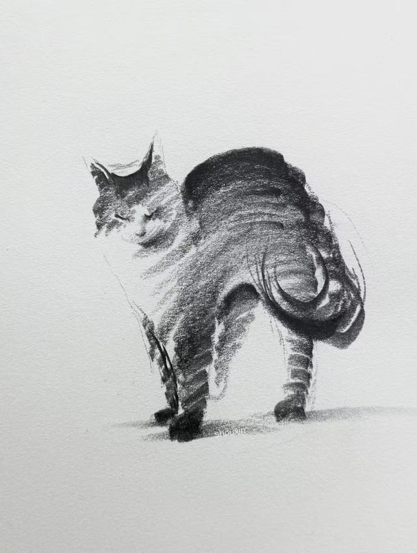 No. 028 "Black Cat Series, Morning Rise"