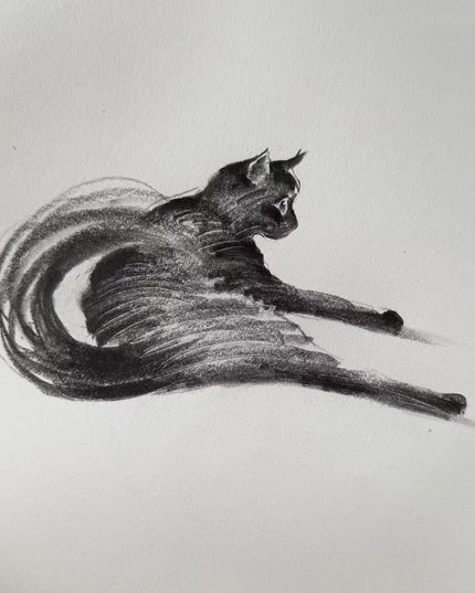 No. 029 "Black Cat Series, Contemplation"