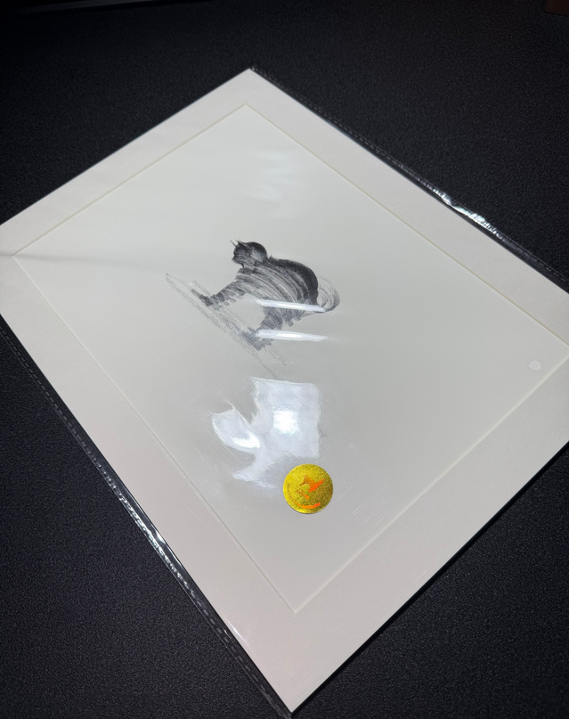 Art Print – "The Black Cat — Curiosity" (xmasP009)