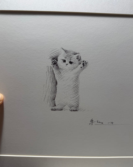 Leisurely Kittens Series (Set of 4 Illustrations)