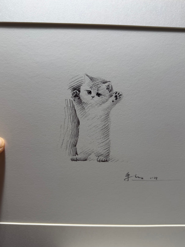 Leisurely Kittens Series (Set of 4 Illustrations)