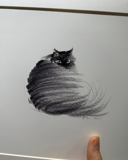 Art Print - "The Black Cat - Looking Back 2" (2603P005)