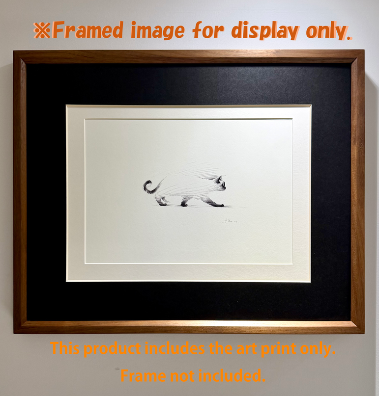 Art Print – "Siamese Cat — Stroll" (2510P002)