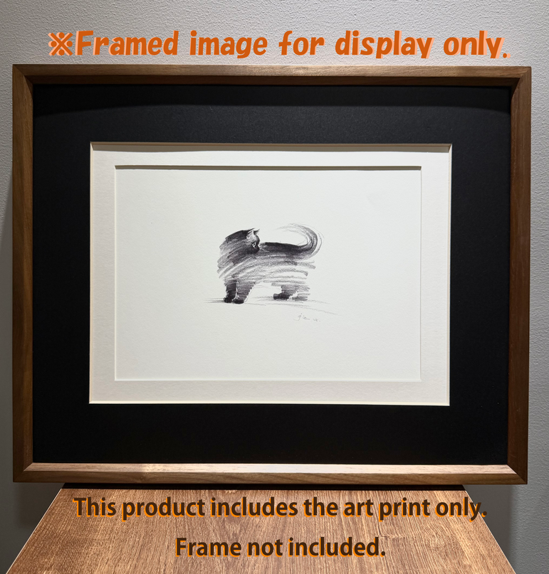 Art Print – "The Black Cat — Looking Back" (2510P003)