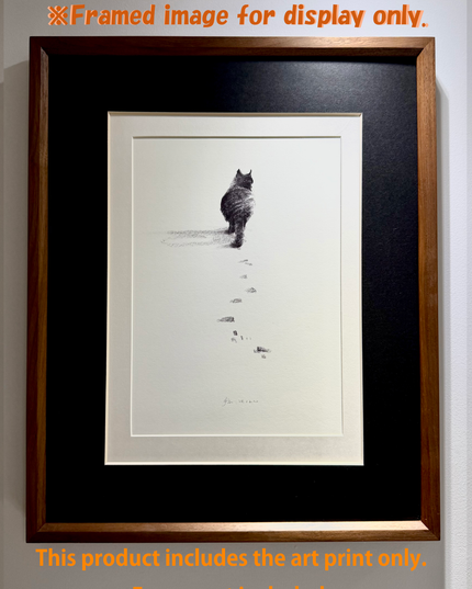 Art Print – "The Black Cat — Snowy Kitten" (2510P006)