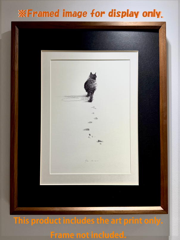 Art Print – "The Black Cat — Snowy Kitten" (2510P006)